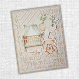 Papercuts Cardmaking Kit - Boho Baby 35095 - Includes 4x6" Clear Stamp & Die Set - Paper Rose Studio