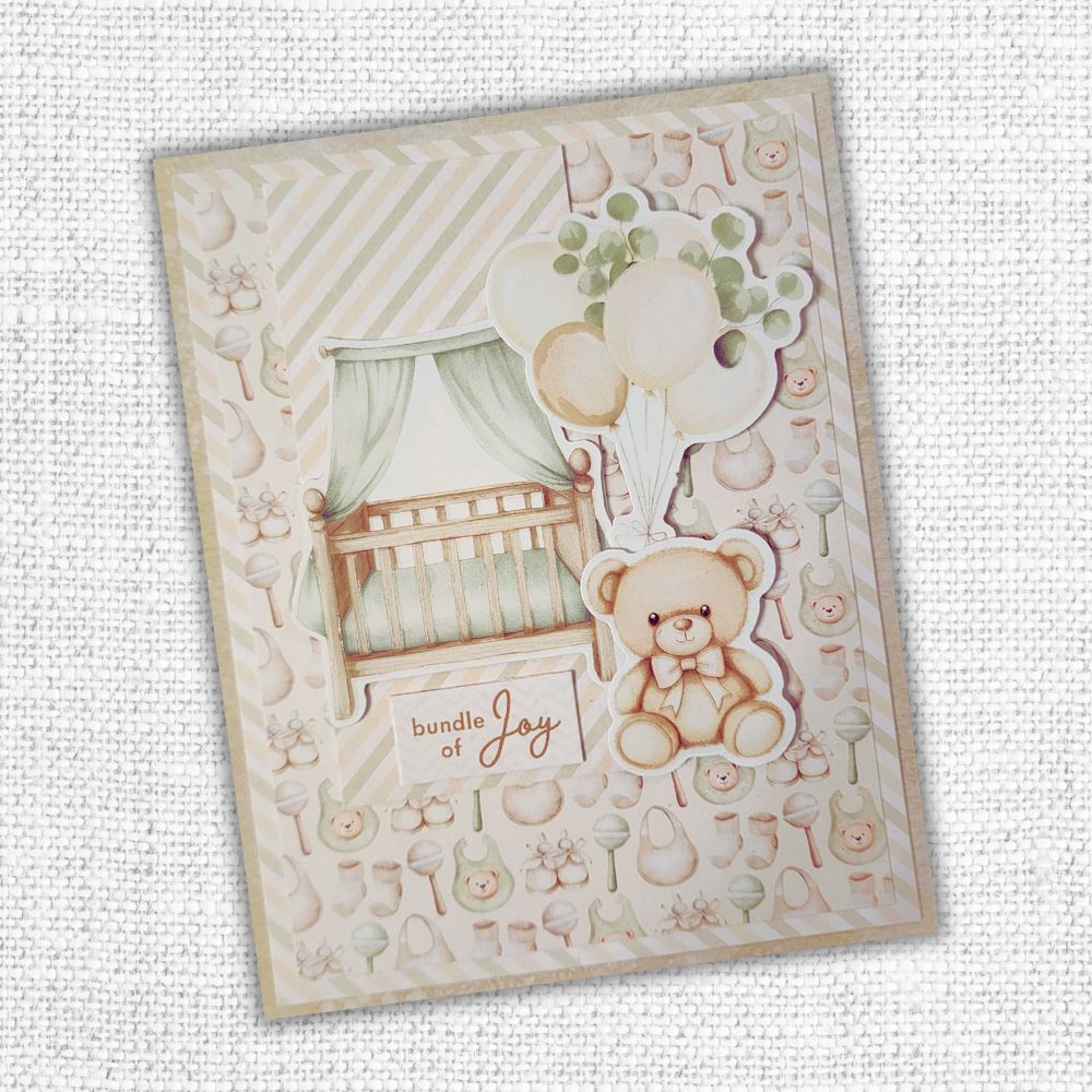 Papercuts Cardmaking Kit - Boho Baby 35095 - Includes 4x6" Clear Stamp & Die Set - Paper Rose Studio