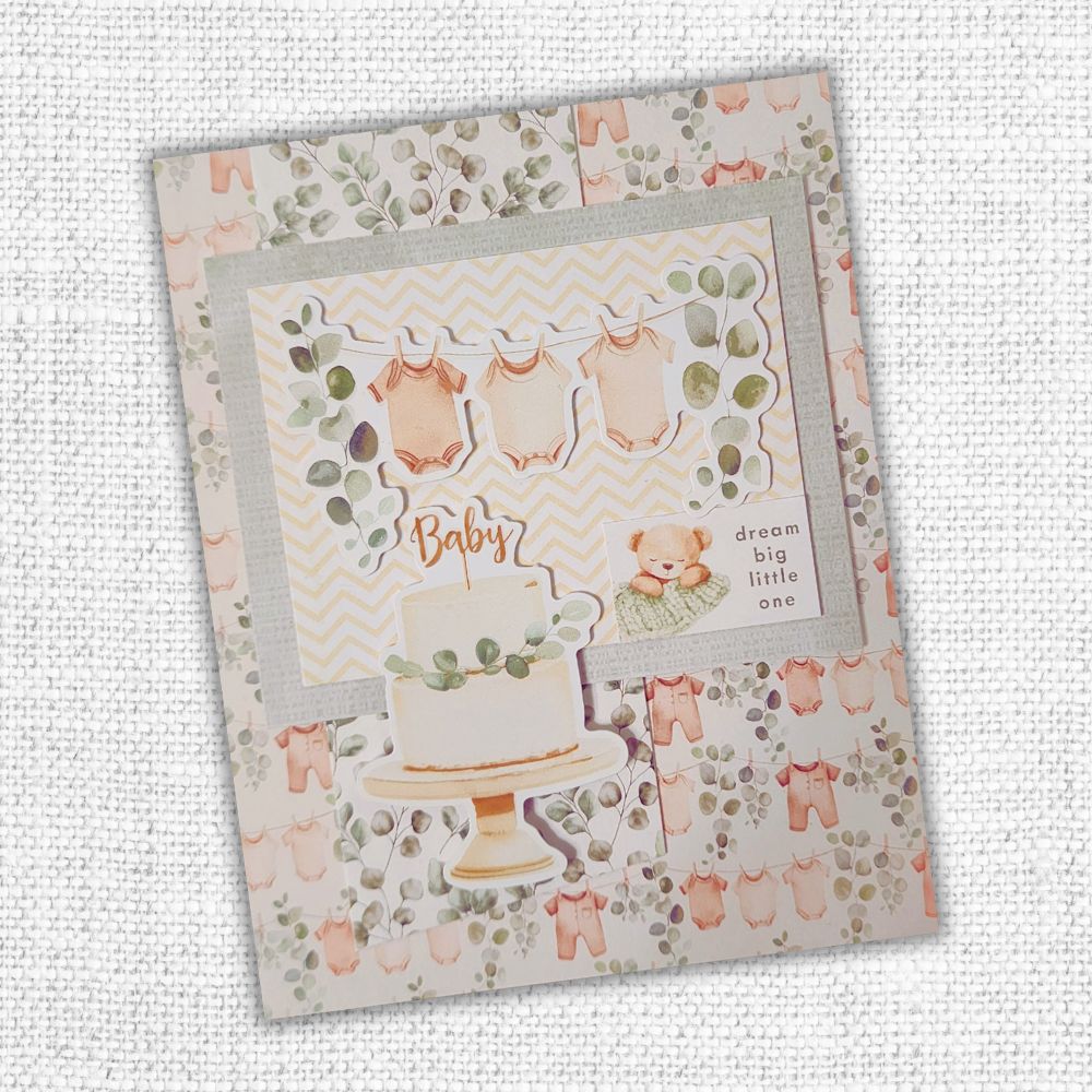 Papercuts Cardmaking Kit - Boho Baby 35095 - Includes 4x6" Clear Stamp & Die Set - Paper Rose Studio