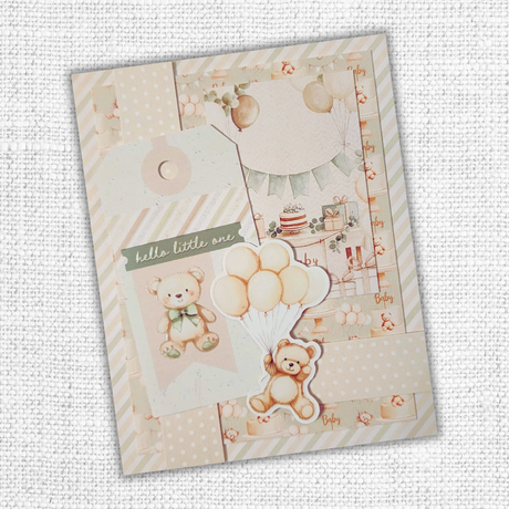 Papercuts Cardmaking Kit - Boho Baby 35095 - Includes 4x6" Clear Stamp & Die Set - Paper Rose Studio