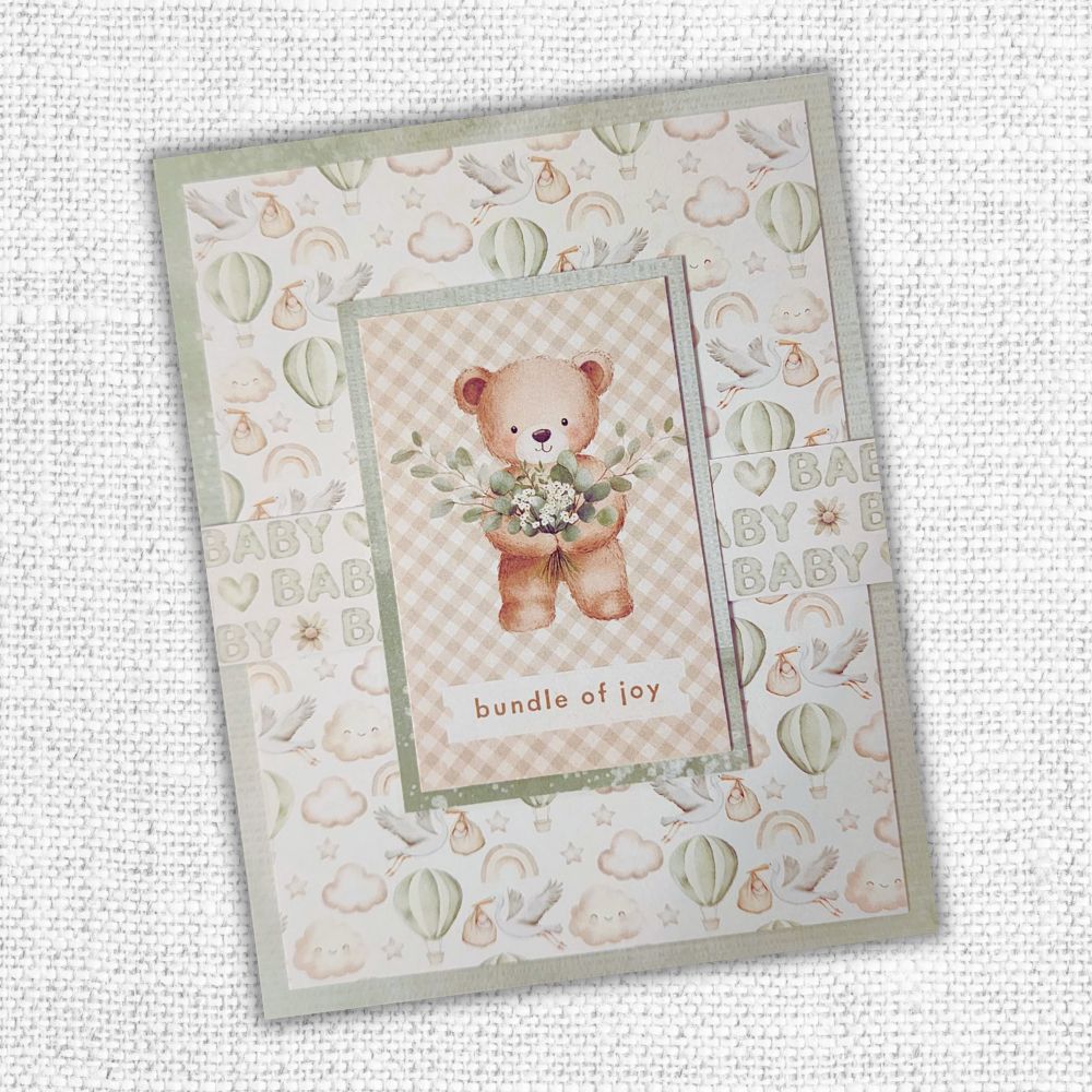 Papercuts Cardmaking Kit - Boho Baby 35095 - Includes 4x6" Clear Stamp & Die Set - Paper Rose Studio