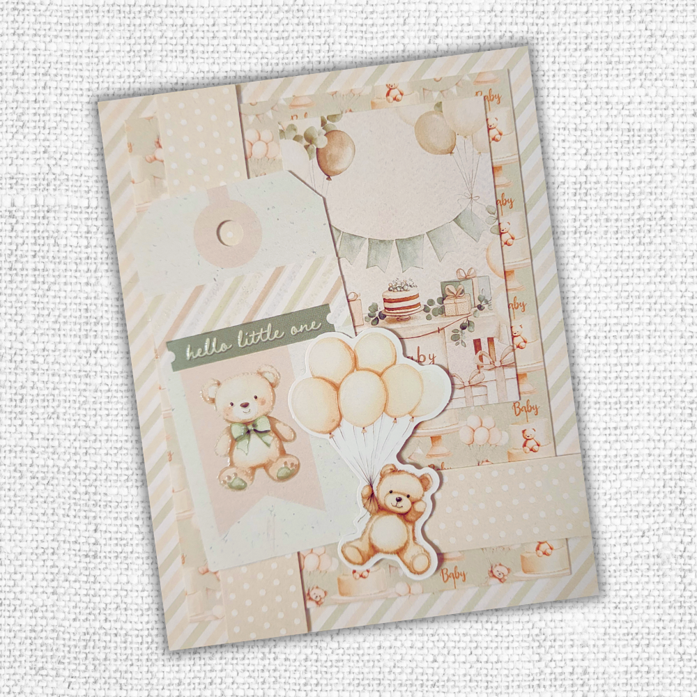 Papercuts Cardmaking Kit - Boho Baby 35095 - Includes 4x6" Clear Stamp & Die Set - Paper Rose Studio
