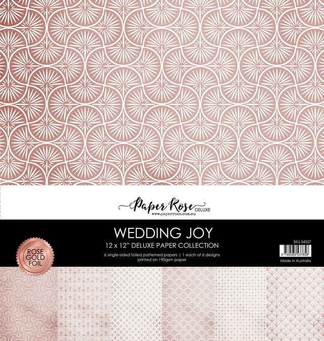 Wedding Joy Rose Gold Foil 12x12 Paper Collection (6pc) 34557 - Paper Rose Studio