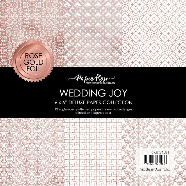 Wedding Joy Rose Gold Foil 6x6 Paper Collection 34581 (Copy) - Paper Rose Studio