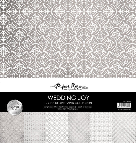 Wedding Joy Silver Foil 12x12 Paper Collection (6pc) 34533 - Paper Rose Studio