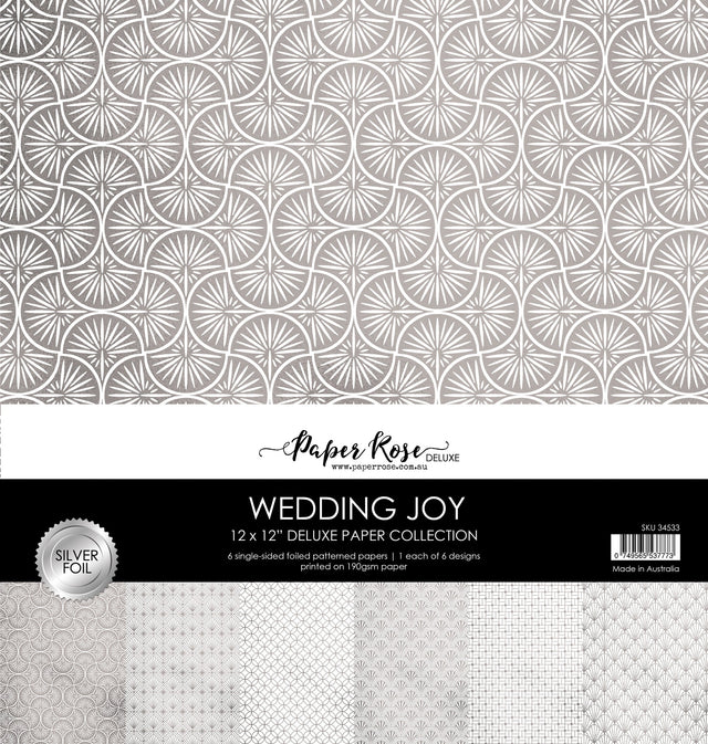 Wedding Joy Silver Foil 12x12 Paper Collection (6pc) 34533 - Paper Rose Studio