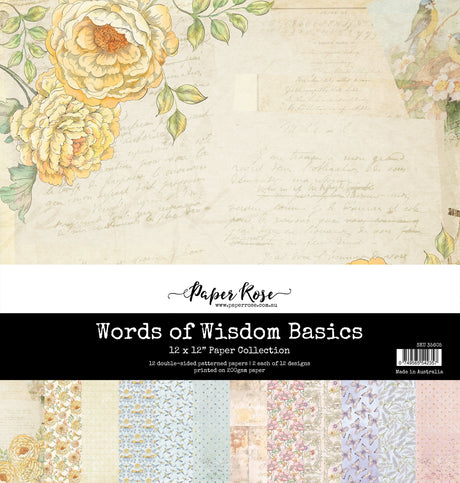 Words of Wisdom Basics 12x12 Paper Collection 35605 - Paper Rose Studio