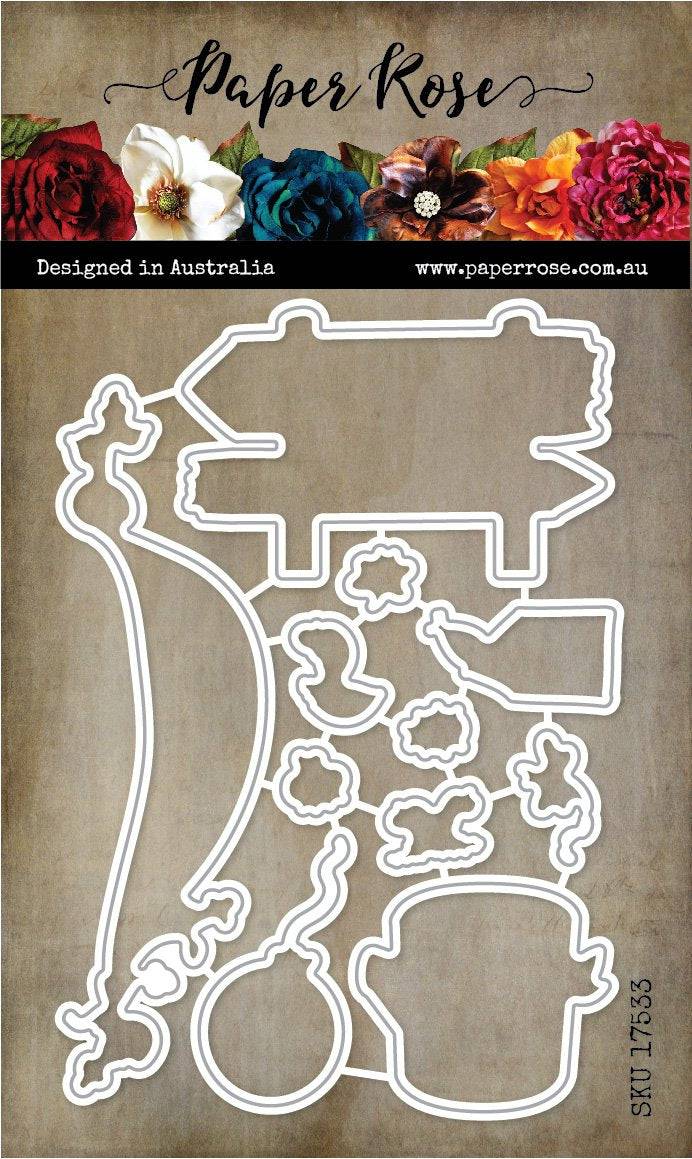 Papercuts Cardmaking Kit - Boho Baby 35095 - Includes 4x6" Clear Stamp & Die Set - Paper Rose Studio