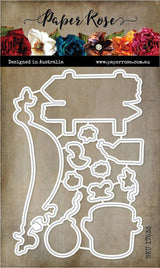 Papercuts Cardmaking Kit - Boho Baby 35095 - Includes 4x6" Clear Stamp & Die Set - Paper Rose Studio