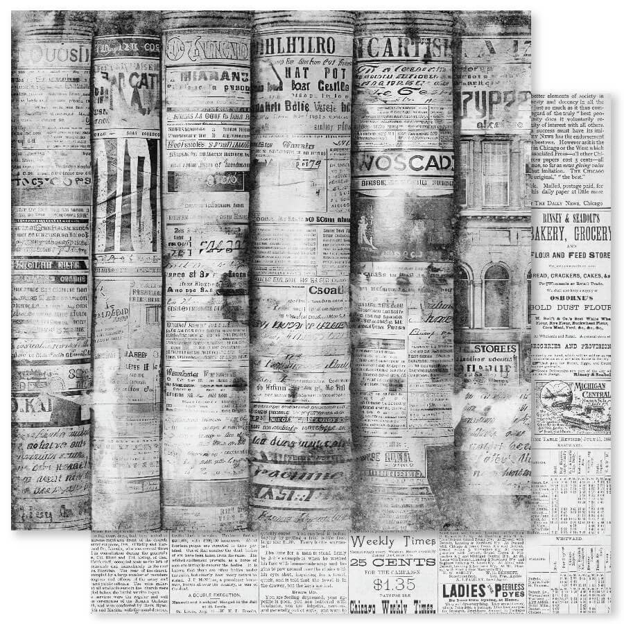 Fine Print E 12x12 Paper (12pc Bulk Pack) 29847 - Paper Rose Studio