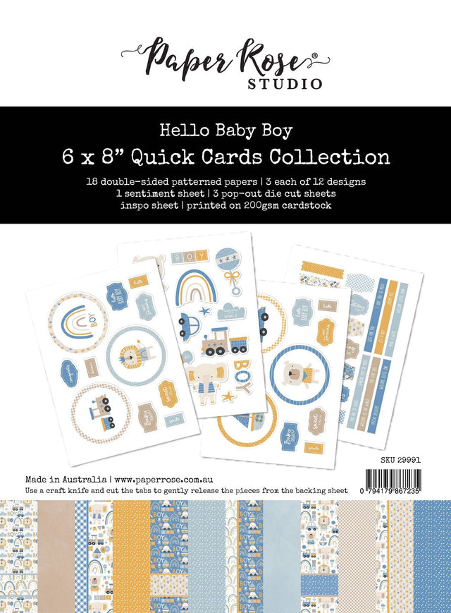 Hello Little Boy 6x8" Quick Cards Collection 29991 - Paper Rose Studio