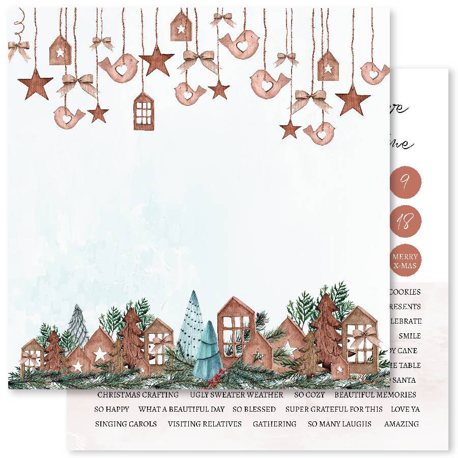 Home for Christmas B 12x12 Paper (12pc Bulk Pack) 26731 - Paper Rose Studio