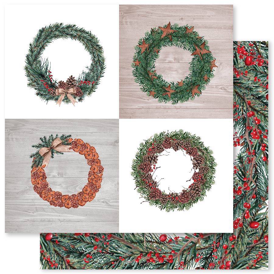 Home for Christmas E 12x12 Paper (12pc Bulk Pack) 26740 - Paper Rose Studio