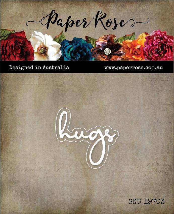 Hugs Fine Script Layered Metal Cutting Die 19703 – Paper Rose USA