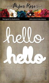 Hello 4x6" CLEAR STAMP & DIE SET 16951 17304 - Paper Rose Studio