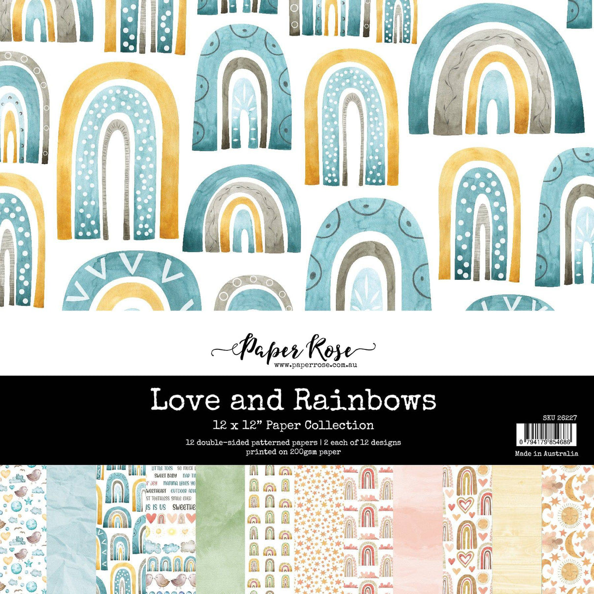 Love and Rainbows 12x12 Paper Collection 26227 - Paper Rose Studio