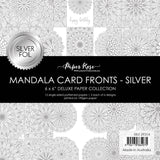Mandala Card Fronts - Silver Foil 6x6 Paper Collection 29314 - Paper Rose Studio