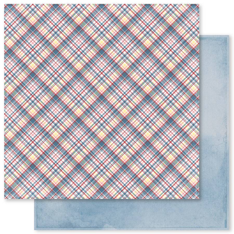Plaid & Watercolour Mix E 12x12 Paper (12pc Bulk Pack) 20426 - Paper Rose Studio