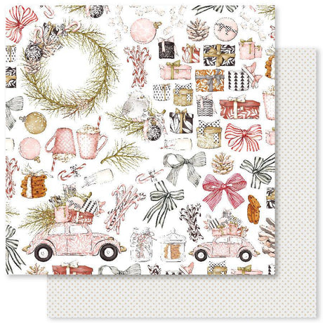 Pretty in Pink Christmas C 12x12 Paper (12pc Bulk Pack) 27748 - Paper Rose Studio