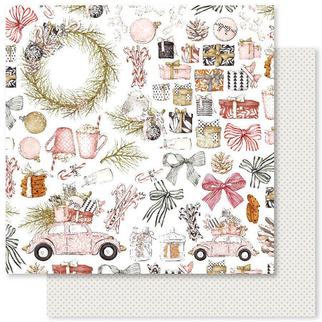 Pretty in Pink Christmas C 12x12 Paper (12pc Bulk Pack) 27748 - Paper Rose Studio