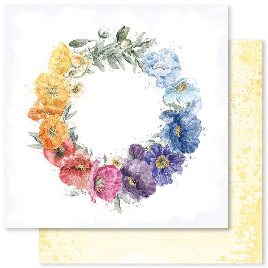 Rainbow Poppies C 12x12 Paper (12pc Bulk Pack) 25588 - Paper Rose Studio