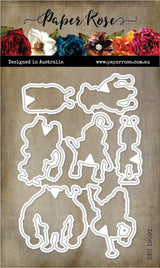 Robot Friends 4x6" CLEAR STAMP & DIE SET 19090 19091 DISCONTINUED - Paper Rose Studio