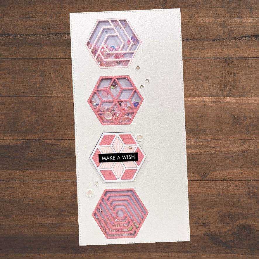 Slimline Hexie Card Creator Metal Die Bundle - 21189 21246 21366