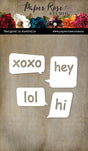 Speech Bubbles Text Metal Cutting Die 28411 - Paper Rose Studio