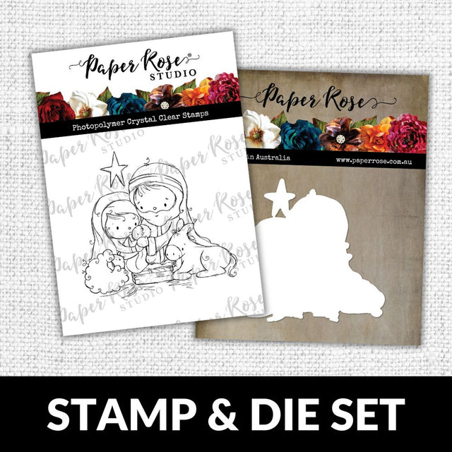 Nativity Christmas CLEAR STAMP & METAL DIE SET 30691 - Paper Rose Studio