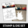 Sweet Reindeer CLEAR STAMP & DIE SET 30693 30694 DISCONTINUED - Paper Rose Studio