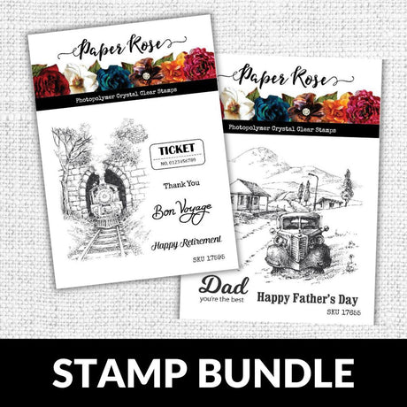 Through the Tunnel | On the Road 4x4 CLEAR STAMP BUNDLE 17655 17595 DISCONTINUED - Paper Rose Studio