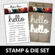 Hello 4x6" CLEAR STAMP & DIE SET 16951 17304 - Paper Rose Studio