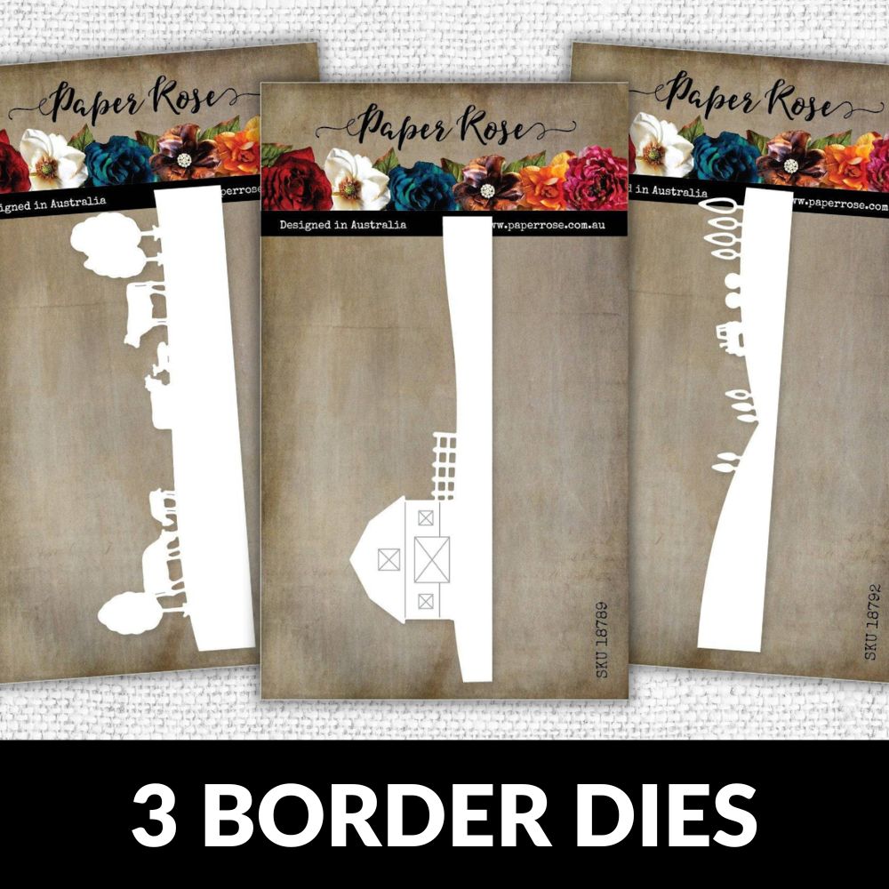 Farm Border 1, 2 & 3 Metal Cutting Die BUNDLE 18786 18789 18792
