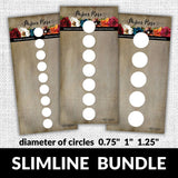 Slimline Circle Strip Metal Cutting Die Bundle - 0.75" 1" 1.25" 22180 22183 22186