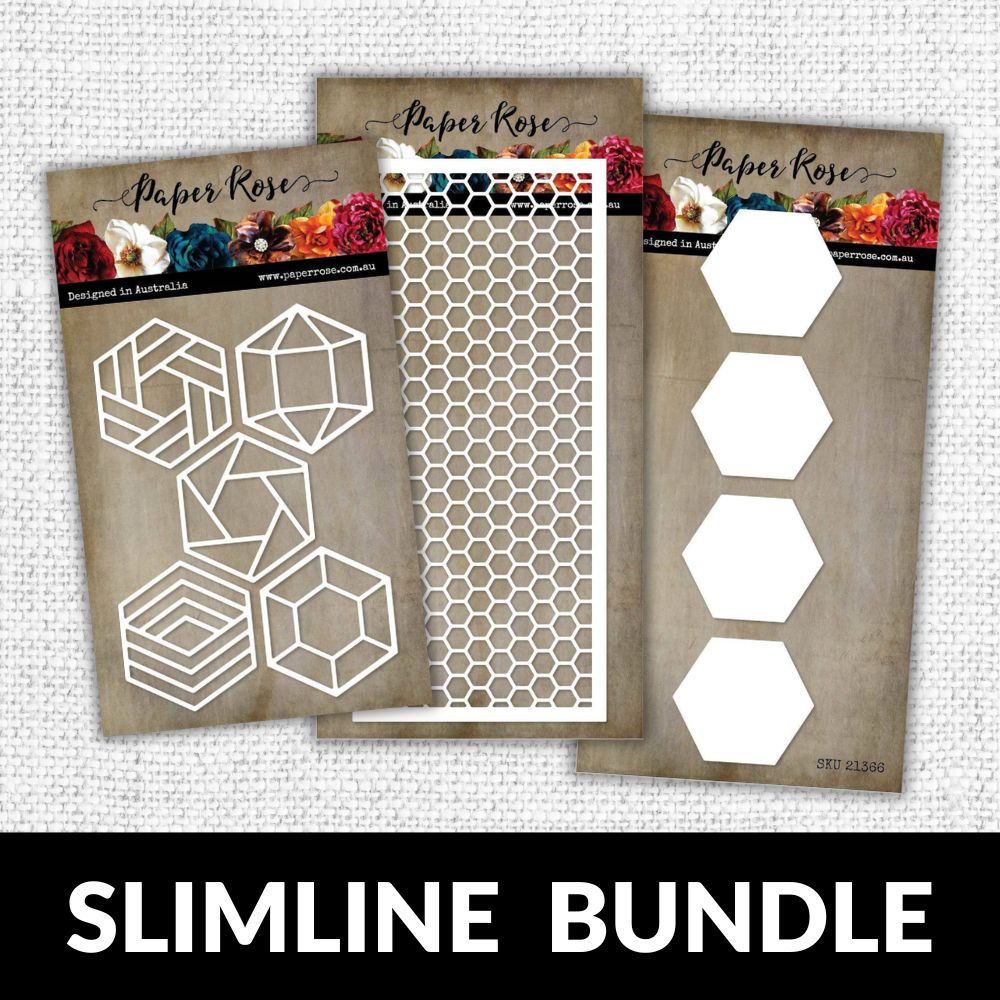 Slimline Hexie Card Creator Metal Die Bundle - 21189 21246 21366