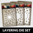 Bloom Layered Background 1, 2 & 3 Metal Cutting Die Set 16799 16802 16805 DISCONTINUED - Paper Rose Studio