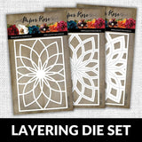 Bloom Layered Background 1, 2 & 3 Metal Cutting Die Set 16799 16802 16805 DISCONTINUED - Paper Rose Studio