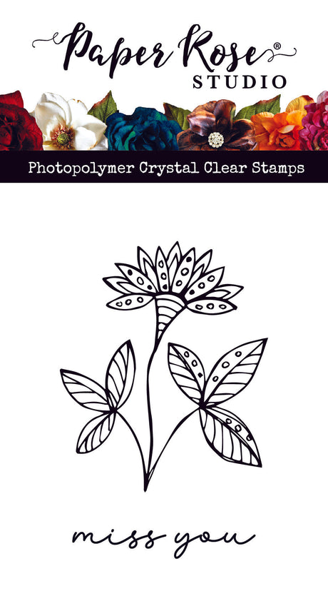 Sketched Flower 1 Clear Stamp Set 30264 - Paper Rose Studio