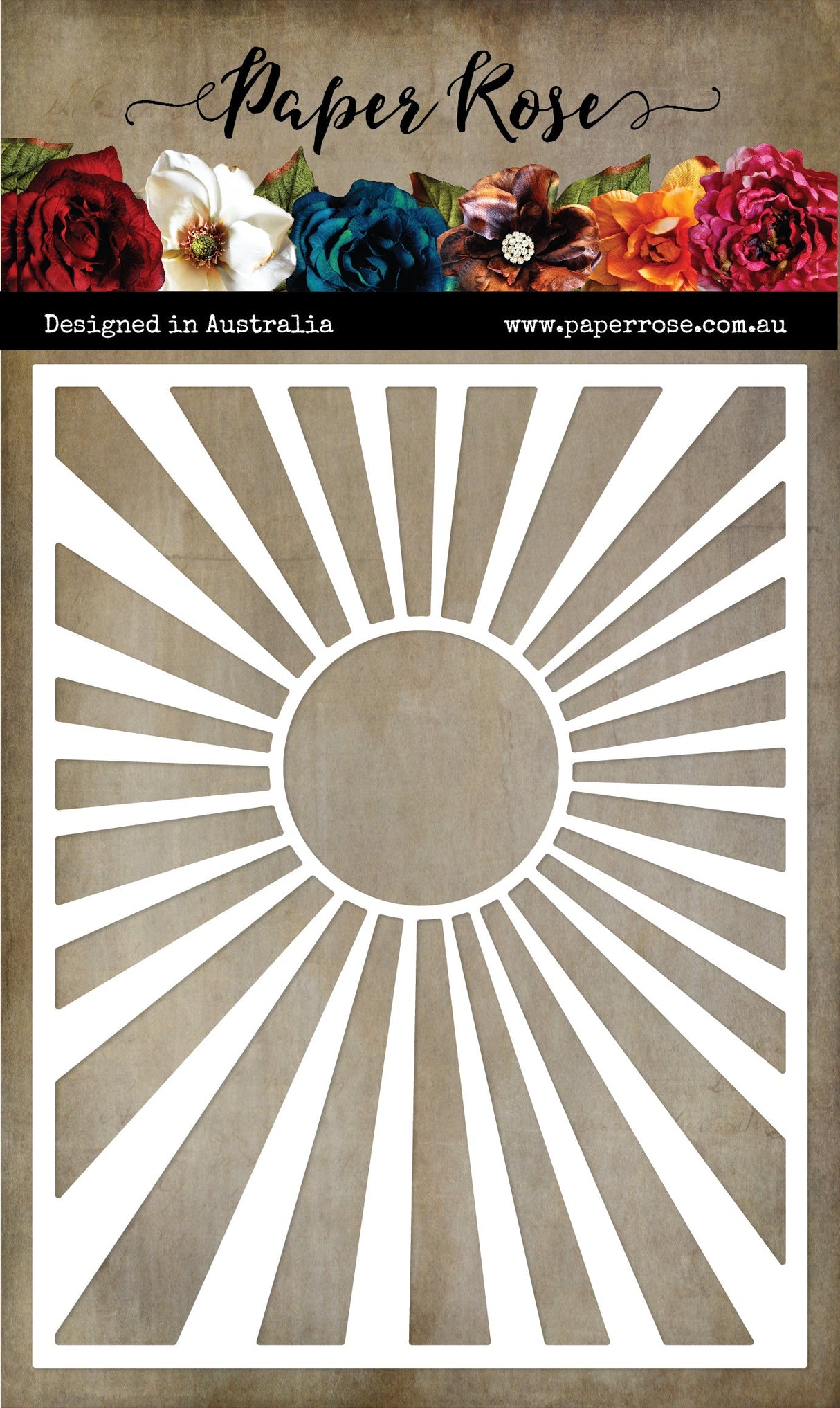 Sunburst Coverplate 4.25x5.5" Metal Cutting Die 30426 - Paper Rose Studio