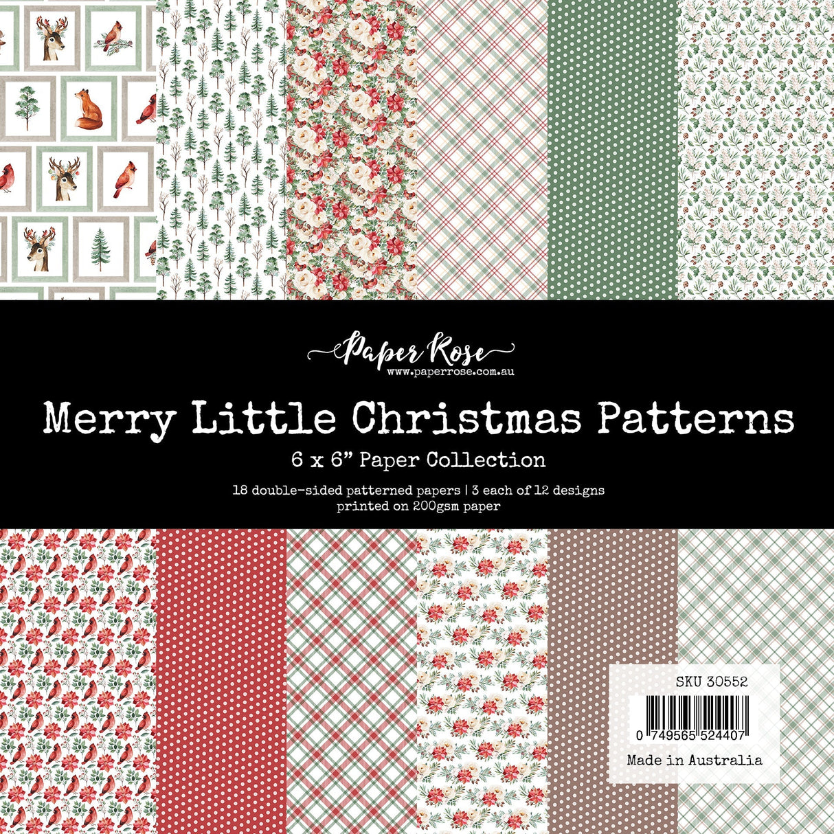 Merry Little Christmas Patterns 6x6 Paper Collection 30552 - Paper Rose Studio