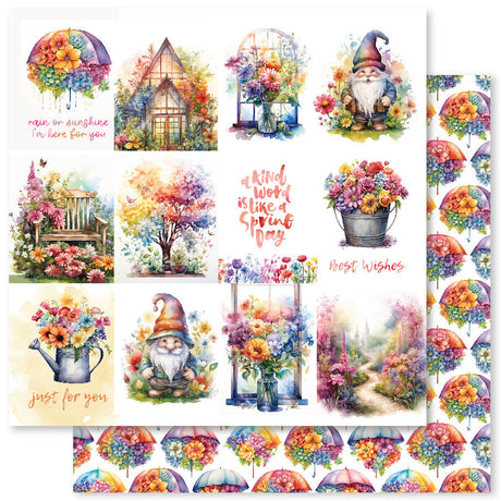 Rainbow Garden A 12x12 Paper (12pc Bulk Pack) 31485 - Paper Rose Studio