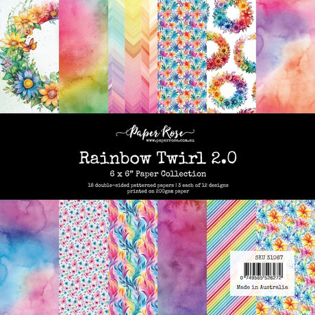 Rainbow Twirl 2.0 6x6 Paper Collection 31067 - Paper Rose Studio