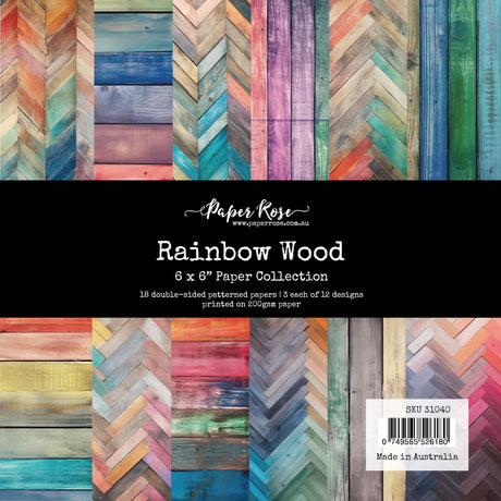 Rainbow Wood 6x6 Paper Collection 31040 - Paper Rose Studio