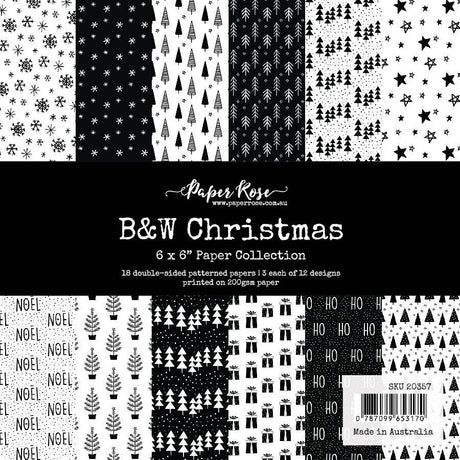 B&W Christmas 6x6 Paper Collection 20357 - Paper Rose Studio