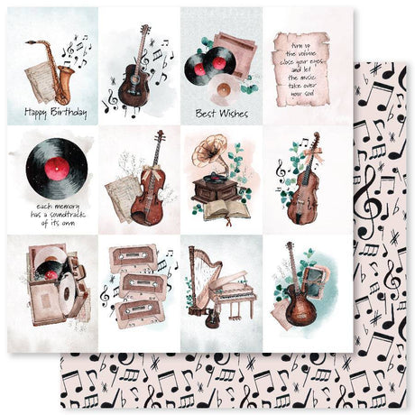 Blissful Afternoon Sounds A 12x12 Paper (12pc Bulk Pack) 28252 - Paper Rose Studio
