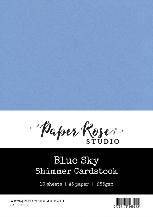 Blue Sky Shimmer Cardstock A5 10pc 29506 - Paper Rose Studio