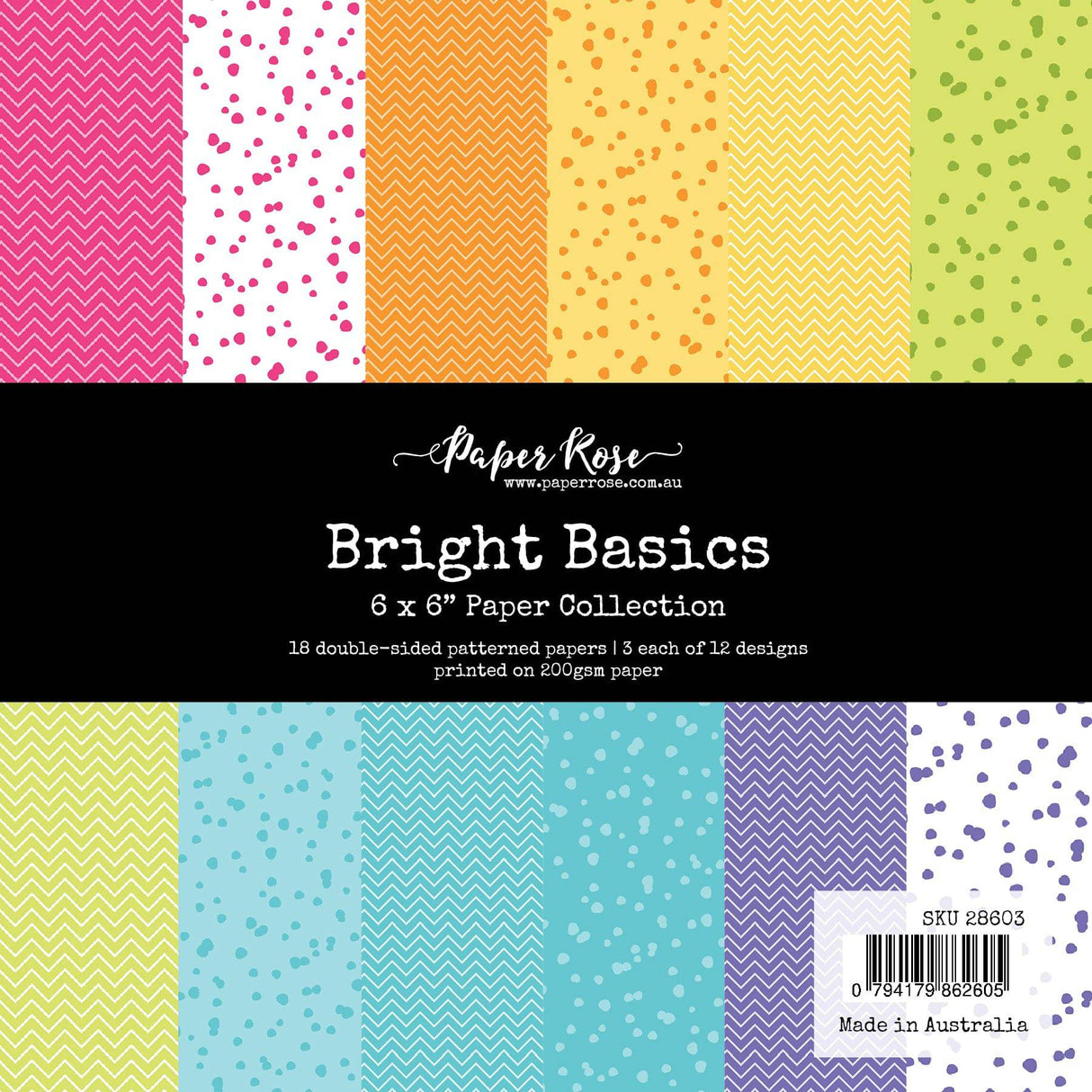 Bright Basics 6x6 Paper Collection 28603 - Paper Rose Studio