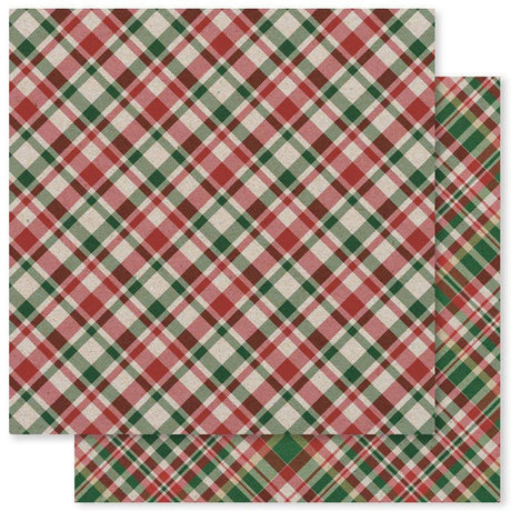 Christmas Plaid E 12x12 Paper (12pc Bulk Pack) 19973 - Paper Rose Studio