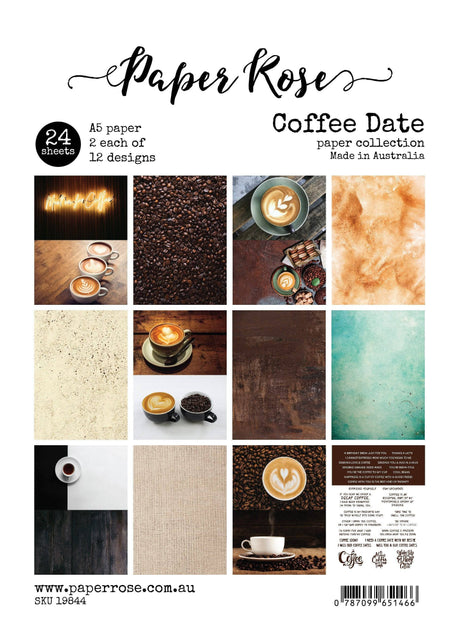 Coffee Date A5 24pc Paper Pack 19844 - Paper Rose Studio