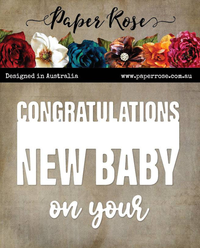 Congratulations on your New Baby Metal Cutting Die 28909 - Paper Rose Studio